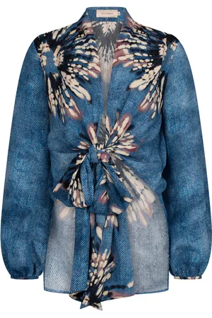 Silvia Tcherassi Honey Tie-Front Blouse