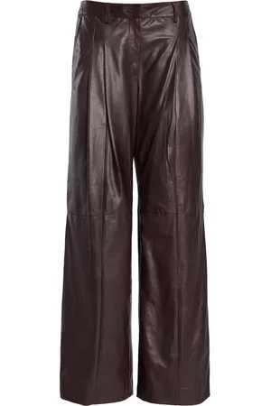 TWP Sulli Mid-Rise Straight-Leg Leather Pants