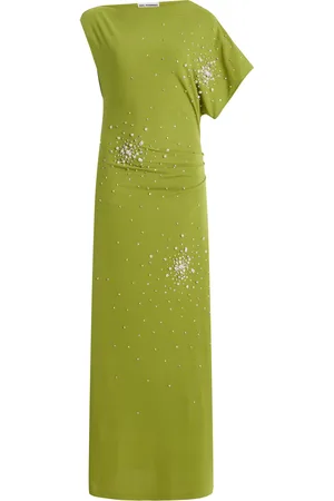 Des Phemmes Exclusive Riviera Asymmetric Embellished Midi Dress