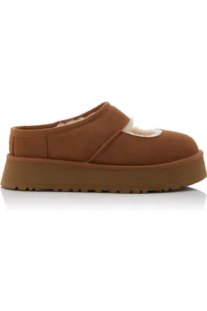 UGG Bea Sheepskin Platform Mary Jane Slippers