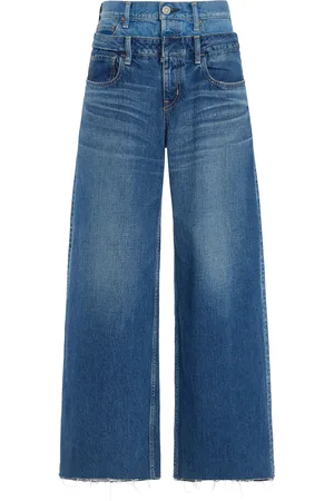Moussy Bogota Double-Belt Rigid High-Rise Wide-Leg Jeans