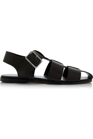 Aeyde Whit Leather Fisherman Sandals