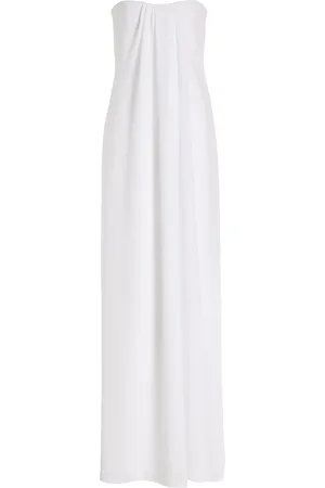 Carolina Herrera Draped Crepe Strapless Gown
