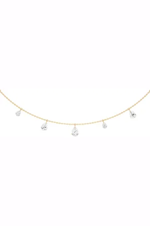 UNSAID Tear Charm 18K Gold Diamond Necklace