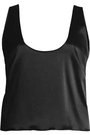 Leset Barb Satin Tank Top