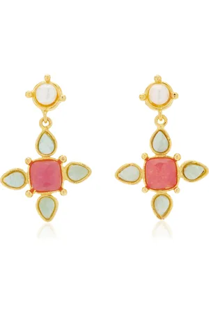 Sylvia Toledano Medicis II 22K -Plated Multi-Stone Earrings