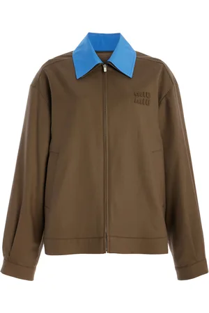 Miu Miu Collared Wool-Gabardine Jacket