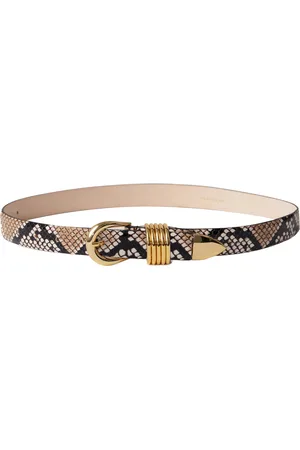 DEHANCHE Hollyhock Snake-Effect Leather Belt
