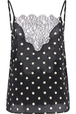 FRANCOISE Exclusive Stevie Lace-Trimmed Silk Crepe Cami Top