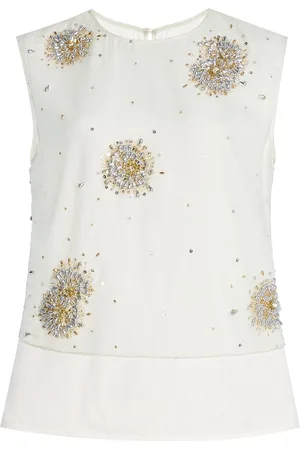 WALES BONNER Triumph Embroidered Silk-Organza Shirt