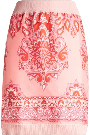 Etro Knit-Trimmed Silk Mini Skirt