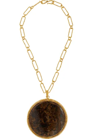 Sylvia Toledano Sterling Silver Gold Plated 18k Vermeil One-of-a-Kind Bronzite Necklace