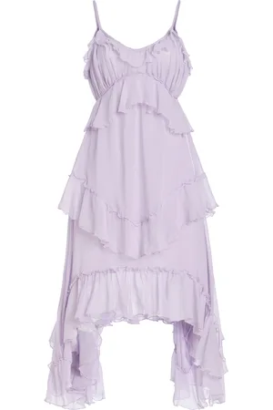 RODARTE Ruffled Silk-Chiffon Midi Dress
