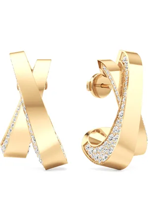 UNSAID Infinite Demi Pavé Diamond 18K Gold Earrings
