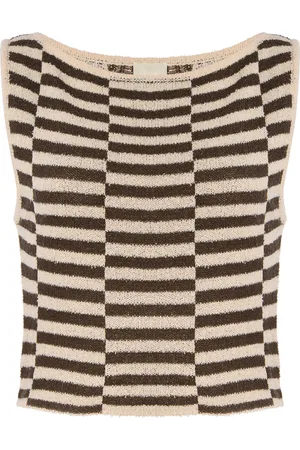 Zulu & Zephyr Textured-Knit Cotton-Blend Top