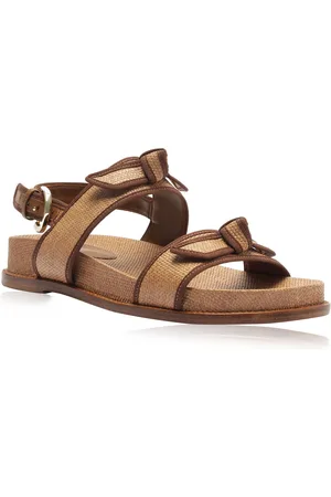 ALEXANDRE BIRMAN Grosgrain Raffia Sandals