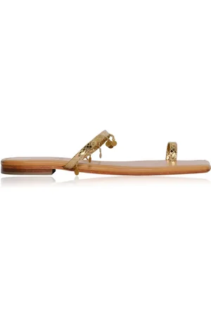 JOHANNA ORTIZ Ethereal Waves Leather Sandals