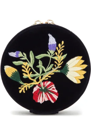 Wolf Zoe Embroidered Velvet Travel Round