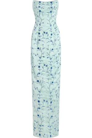 Markarian Odessa Embroidered Satin Gown
