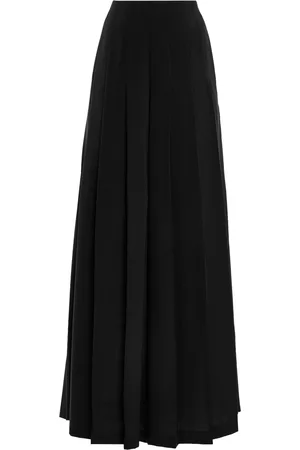 Lafayette 148 Georgette Pleated Wide Leg Pants