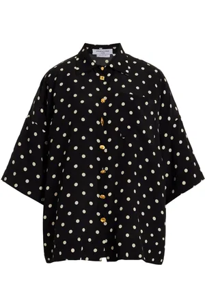 FRANCOISE Exclusive Zaoua Polka-Dot Deadstock-Silk Shirt