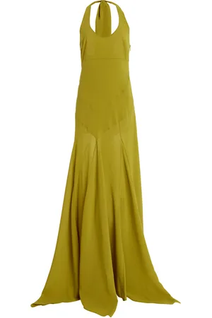 SIEDRES Exclusive Raye Scarf-Detailed Midi Halter Dress