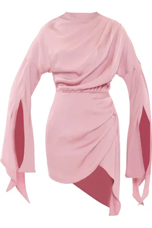 Andrea Iyamah Kari Ruched Satin Mini Dress