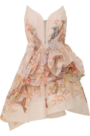 ZIMMERMANN Illuminate Sculpted Linen-Silk Mini Dress