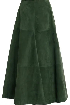 Altuzarra Varda Suede Midi Skirt
