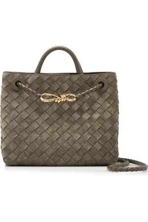 Bottega Veneta Small Andiamo Intrecciato Suede Bag
