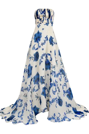 Francesca Miranda Akoniton Strapless Silk Gown