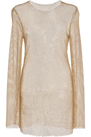 TOVE Carmen Crystal-Mesh Top
