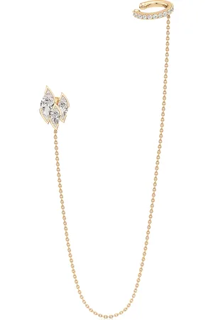 UNSAID Flame Ember 18K Gold Diamond Single Earring
