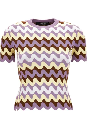 VERSACE Patterned Jacquard Knit Sweater