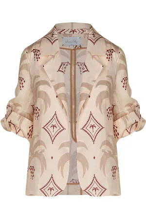 JOHANNA ORTIZ Unfolded Moment Printed Linen Blazer
