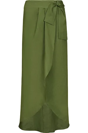 JOHANNA ORTIZ Safari Wrap-Front Linen Maxi Skirt