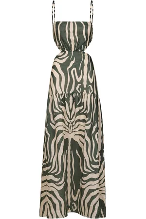 JOHANNA ORTIZ Sinfonía Marina Printed Linen Maxi Dress