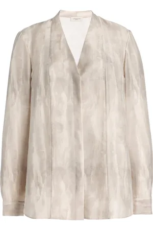 Lafayette 148 Printed Silk Twill Top