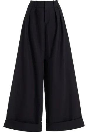 FRANCOISE Exclusive Mila Cotton Gabardine Wide-Leg Pants