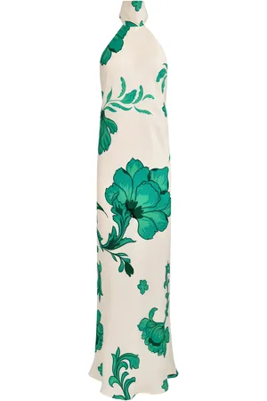 Francesca Miranda Hera Printed Silk Halter Gown
