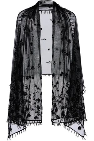 Totême Floral Tulle Shawl