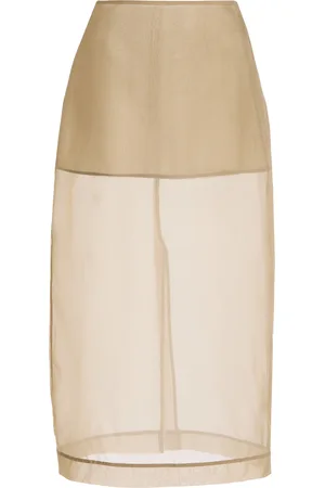 The Frankie Shop Exclusive Peri Silk-Blend Chiffon Midi Skirt