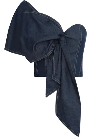 Andres Otalora Verte Más Asymmetric Tencel Denim Top