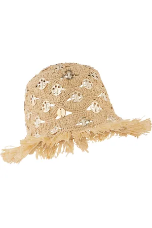Paco rabanne Embellished Raffia Bucket Hat