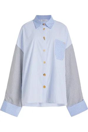 FRANCOISE Exclusive Joe Oversized Striped Cotton Shirt