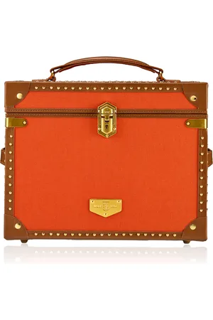 Wolf Ida Canvas And Leather Trunk Jewelry Box