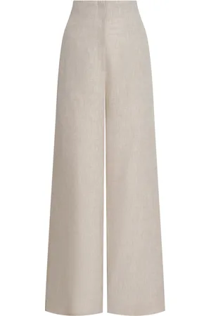 Andres Otalora Me Hablas Linen Wide-Leg Pants