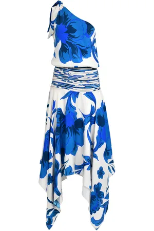 Francesca Miranda Halia One-Shoulder Silk Midi Dress