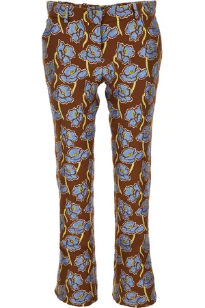 VERSACE Floral Jacquard Straight-Leg Pants