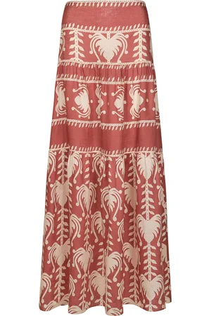 JOHANNA ORTIZ Rituales Printed Linen Maxi Skirt